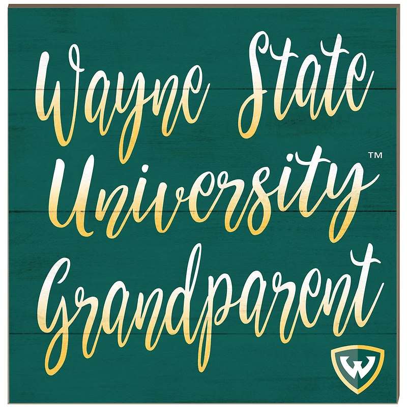 Wayne State Warriors 10'' x 10'' Grandparent Plaque