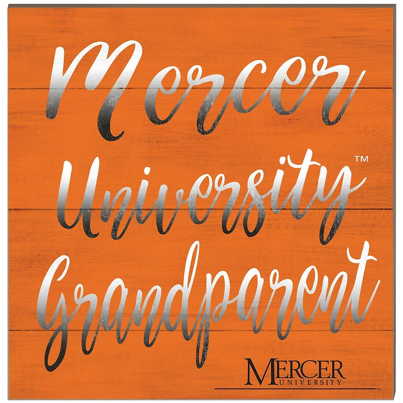 Mercer Bears 10'' x 10'' Grandparent Plaque