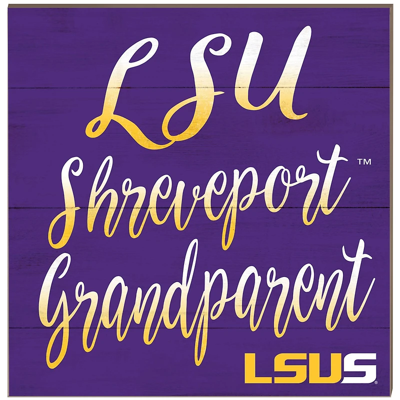 LSU Shreveport Pilots 10'' x 10'' Grandparent Plaque