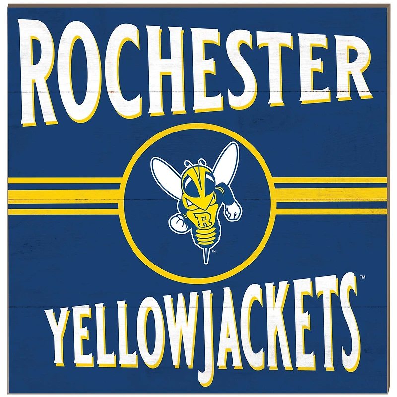 Rochester Yellow Jackets 10'' x 10'' Retro Team Plaque