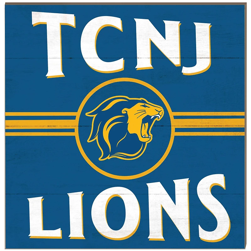 College of New Jersey Lions 10'' x 10'' Retro Team Plaque