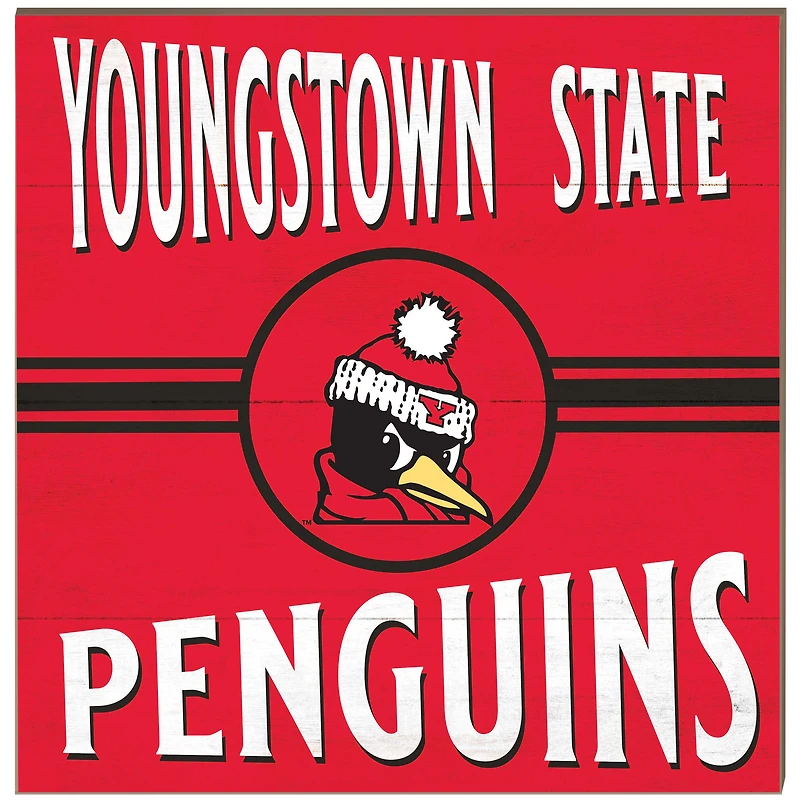 Youngstown State Penguins 10'' x 10'' Retro Team Plaque