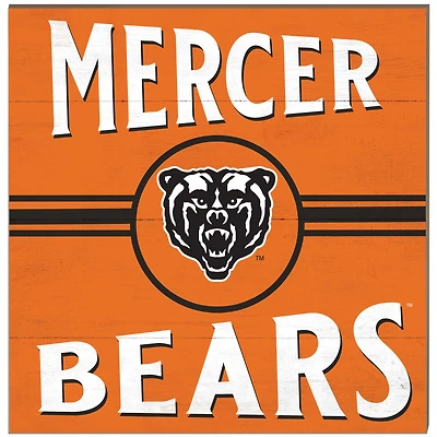 Mercer Bears 10'' x 10'' Retro Team Plaque