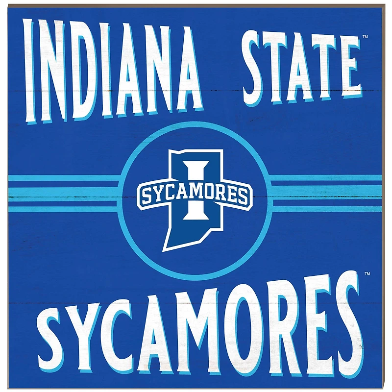 Indiana State Sycamores 10'' x 10'' Retro Team Plaque