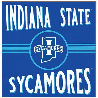 Indiana State Sycamores 10'' x 10'' Retro Team Plaque