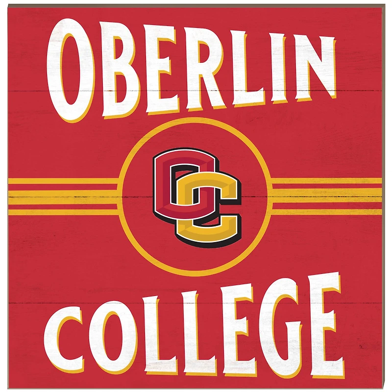 Oberlin Yeomen 10'' x 10'' Retro Team Plaque