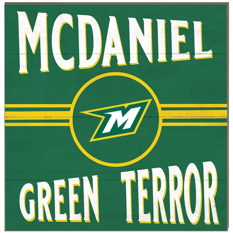 McDaniel Green Terror 10'' x 10'' Retro Team Plaque