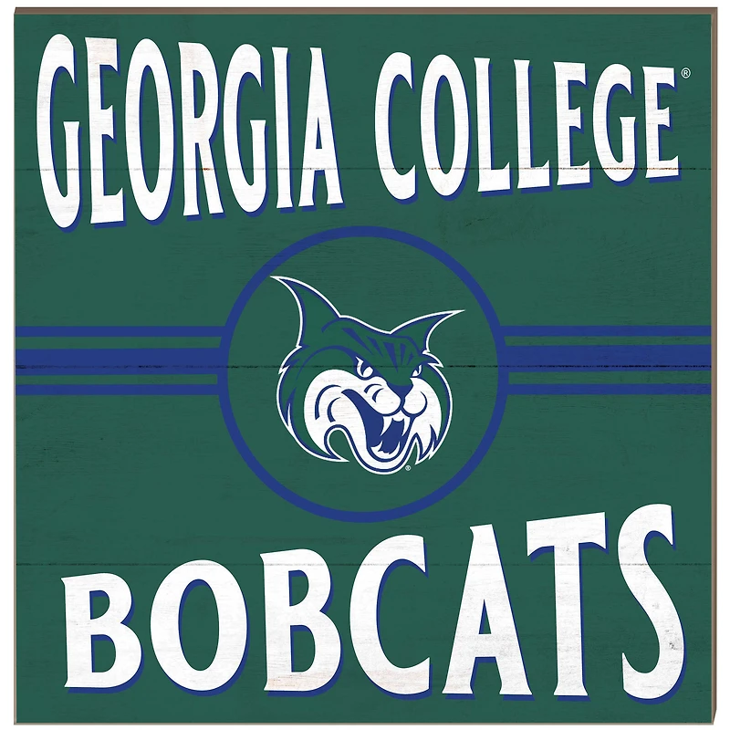 Georgia College Bobcats 10'' x 10'' Retro Team Plaque