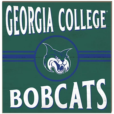 Georgia College Bobcats 10'' x 10'' Retro Team Plaque