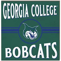 Georgia College Bobcats 10'' x 10'' Retro Team Plaque
