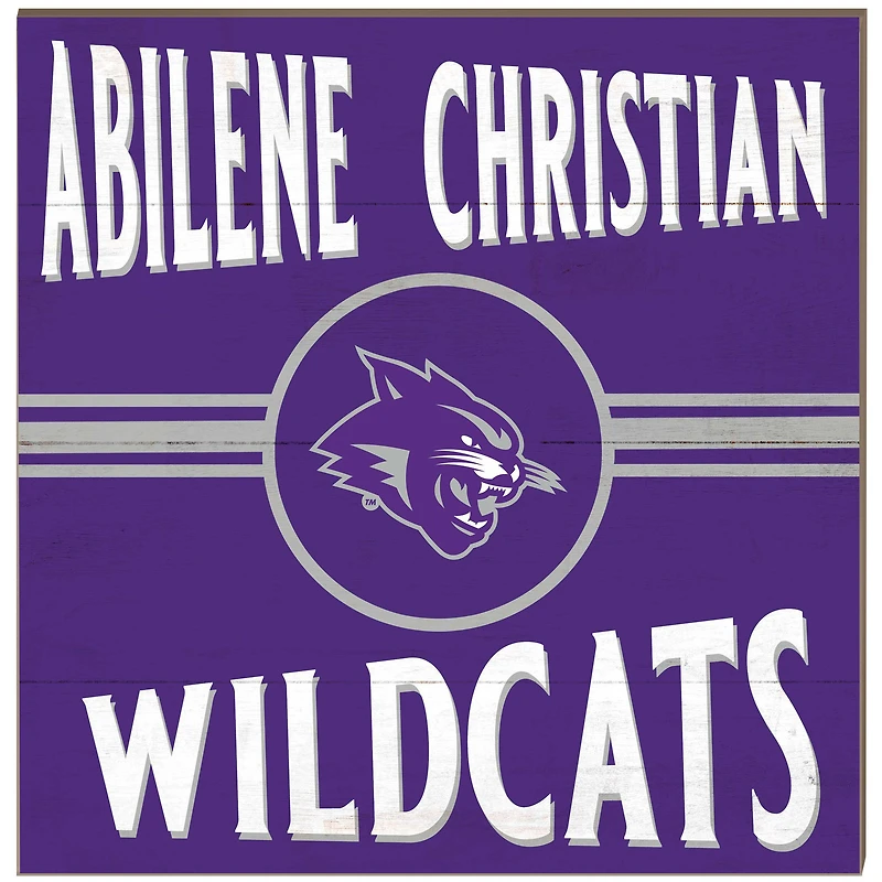 Abilene Christian University Wildcats 10'' x 10'' Retro Team Plaque