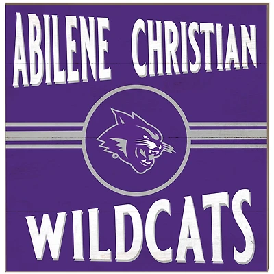 Abilene Christian University Wildcats 10'' x 10'' Retro Team Plaque