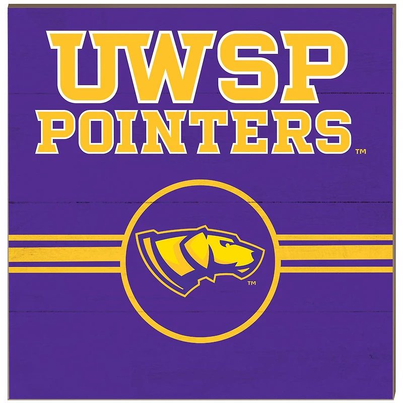 Wisconsin-Stevens Point Pointers 10'' x 10'' Retro Team Plaque