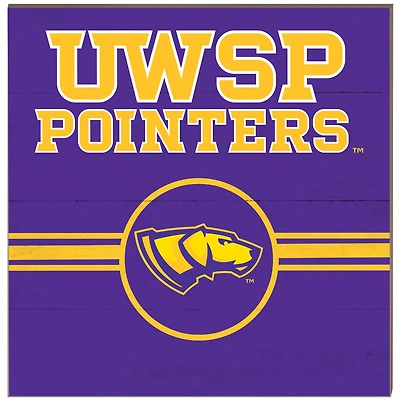 Wisconsin-Stevens Point Pointers 10'' x 10'' Retro Team Plaque