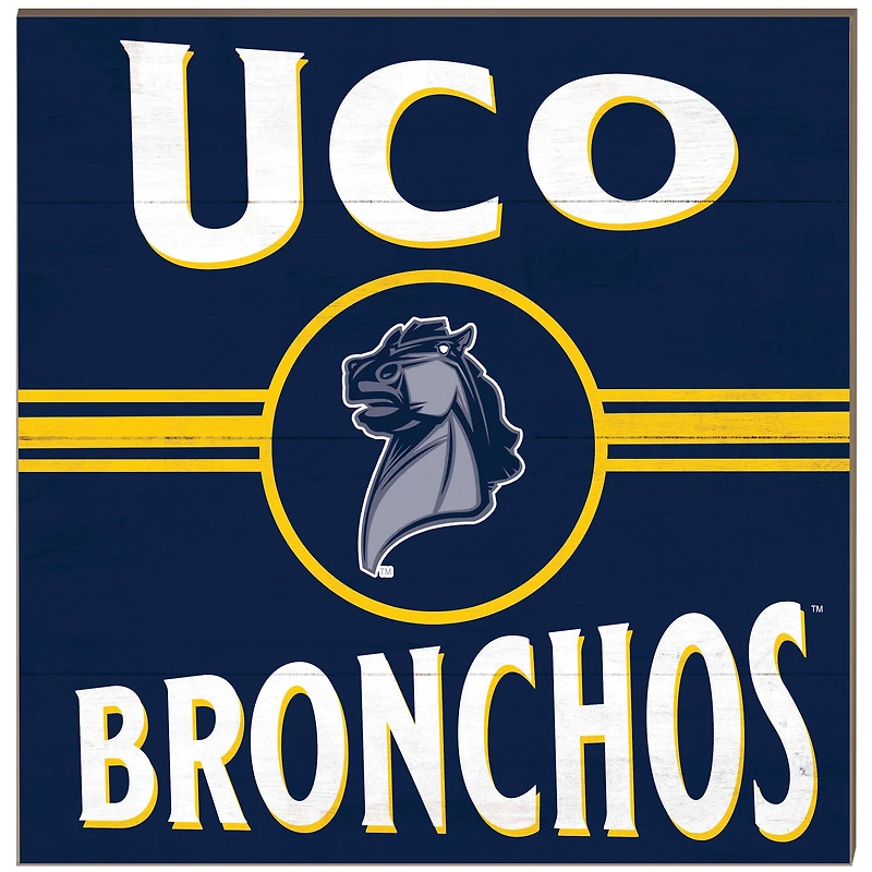 Central Oklahoma Bronchos 10'' x 10'' Retro Team Plaque