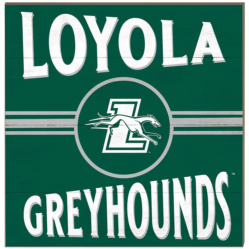 Loyola Greyhounds 10'' x 10'' Retro Team Plaque