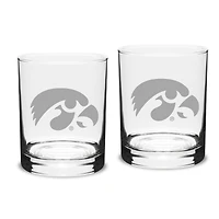 Iowa Hawkeyes 14oz. 2-Piece Classic Double Old Fashion Glass Set