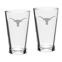 Texas Longhorns 16oz. 2-Piece Classic Pub Glass Set
