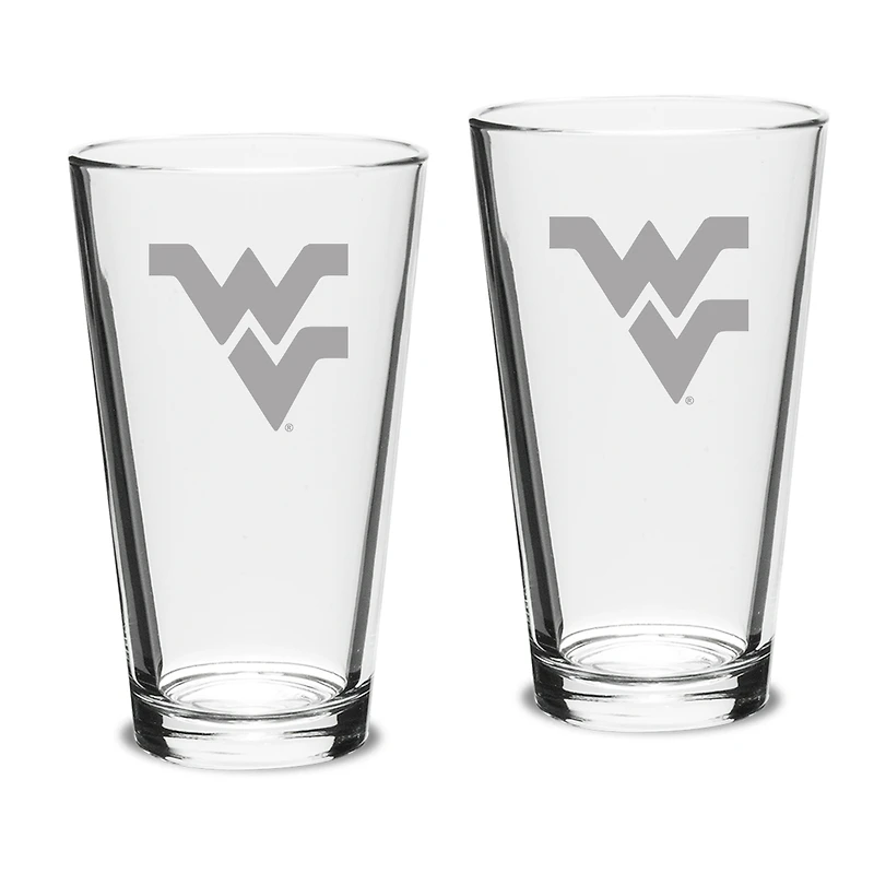 West Virginia Mountaineers 16oz. 2-Piece Classic Pub Glass Set