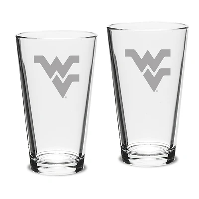 West Virginia Mountaineers 16oz. 2-Piece Classic Pub Glass Set