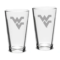 West Virginia Mountaineers 16oz. 2-Piece Classic Pub Glass Set