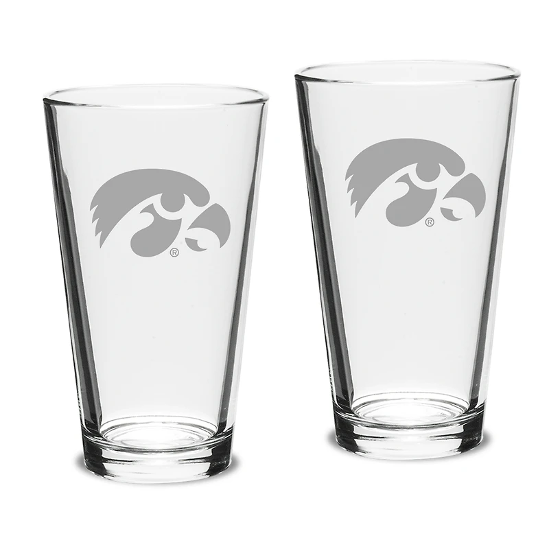 Iowa Hawkeyes 16oz. 2-Piece Classic Pub Glass Set
