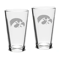 Iowa Hawkeyes 16oz. 2-Piece Classic Pub Glass Set