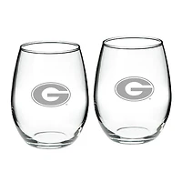Georgia Bulldogs 21oz. 2-Piece Stemless Wine Glass Set