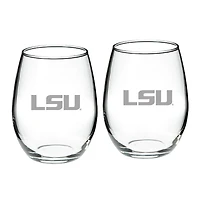 LSU Tigers 21oz. 2-Piece Stemless Wine Glass Set