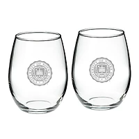 Notre Dame Fighting Irish Logo 21oz. 2-Piece Stemless Wine Glass Set