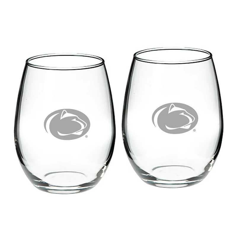 Penn State Nittany Lions 21oz. 2-Piece Stemless Wine Glass Set