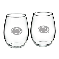 Penn State Nittany Lions 21oz. 2-Piece Stemless Wine Glass Set