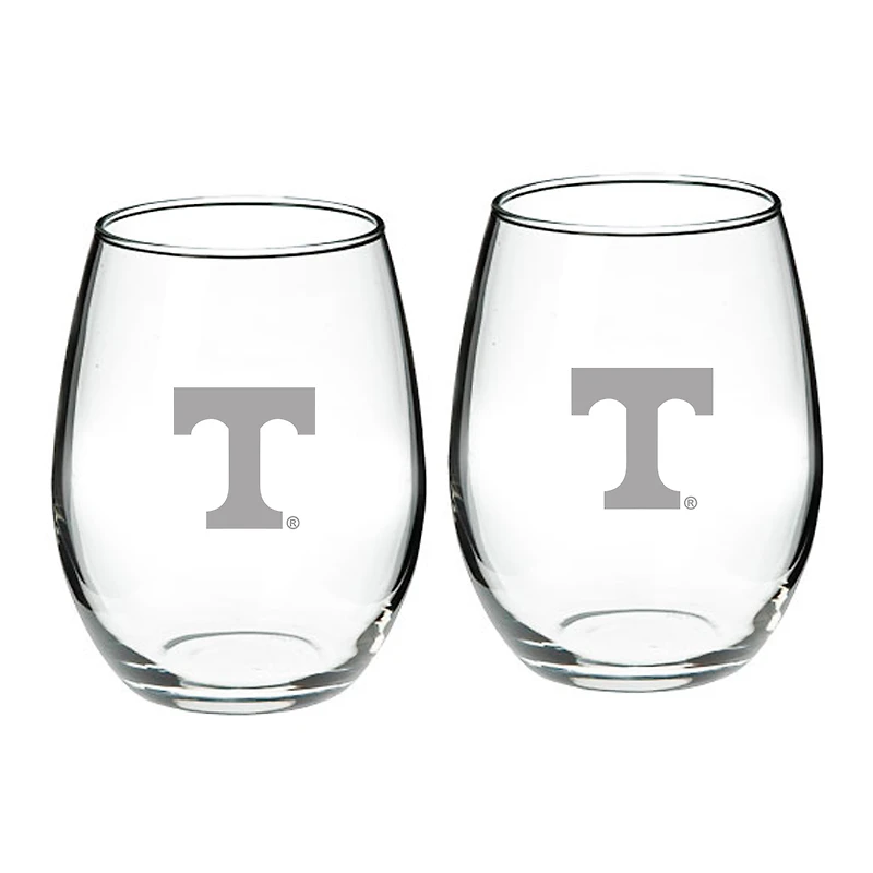 Tennessee Volunteers 21oz. 2-Piece Stemless Wine Glass Set