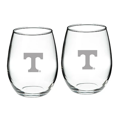 Tennessee Volunteers 21oz. 2-Piece Stemless Wine Glass Set