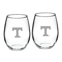 Tennessee Volunteers 21oz. 2-Piece Stemless Wine Glass Set