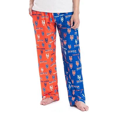 Men's Concepts Sport Royal/Orange New York Mets Breakthrough AOP Knit Split Pants