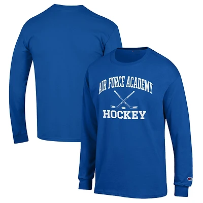 Men's Champion Royal Air Force Falcons Hockey Icon Powerblend Long Sleeve T-Shirt
