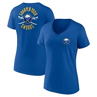 Women's Royal Buffalo Sabres Territorial V-Neck T-Shirt