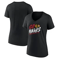 Women's Black Chicago Blackhawks Proclamation V-Neck T-Shirt
