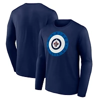 Men's Navy Winnipeg Jets Proclamation Long Sleeve T-Shirt