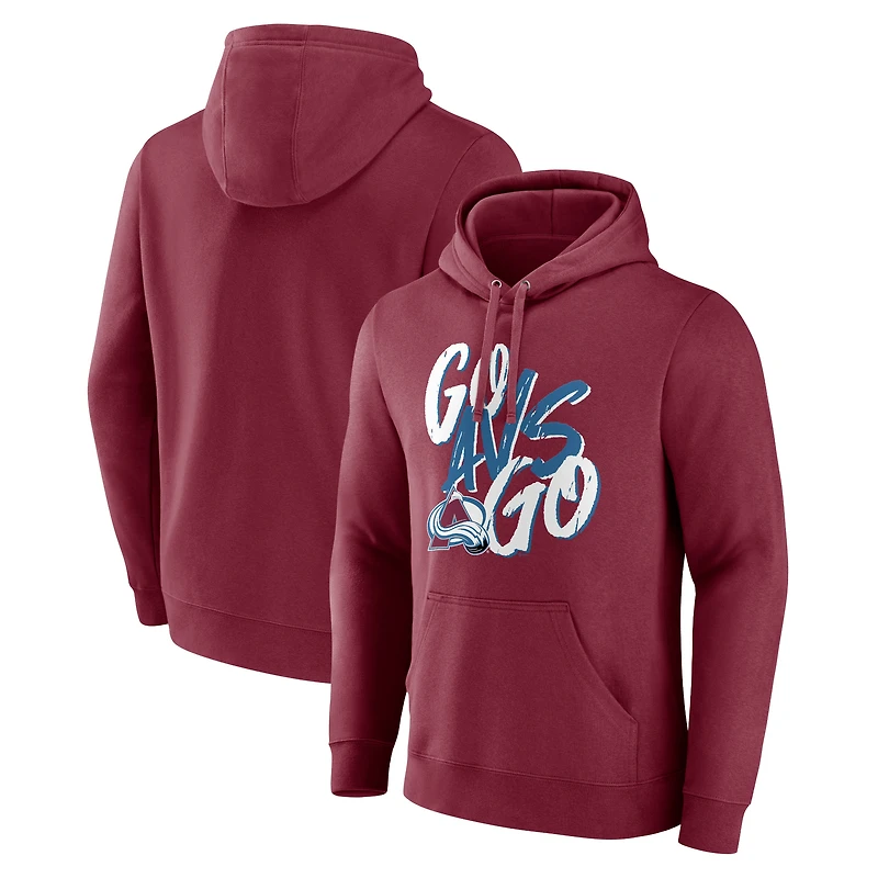 Men's Burgundy Colorado Avalanche Proclamation Pullover Hoodie