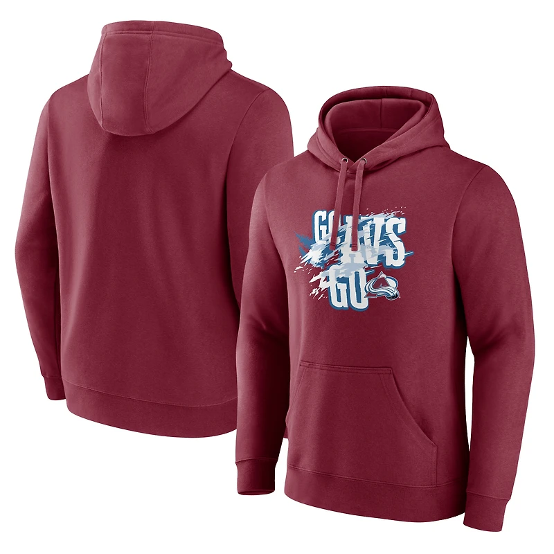 Men's Burgundy Colorado Avalanche Represent Pullover Hoodie