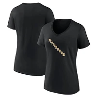 Women's Black Pittsburgh Penguins Alternate Logo V-Neck T-Shirt