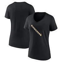 Women's Black Pittsburgh Penguins Alternate Logo V-Neck T-Shirt