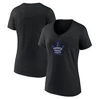 Women's Black Toronto Maple Leafs Alternate Logo V-Neck T-Shirt