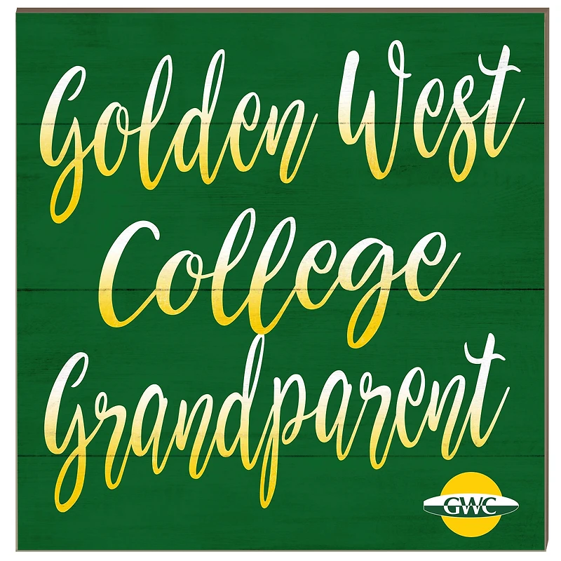 Golden West College 10" x 10" Grandparent Wood Plaque