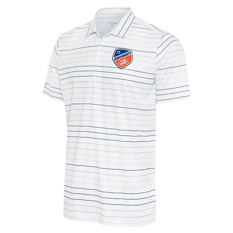 Men's Antigua White/Navy FC Cincinnati Ryder Polo