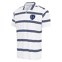Men's Antigua White/Navy Sporting Kansas City Groove Polo