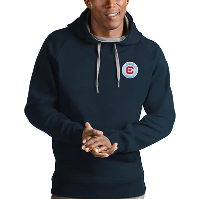 Men's Antigua Navy Chicago Fire Logo Victory Pullover Hoodie