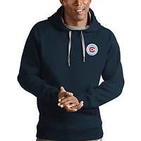 Men's Antigua Navy Chicago Fire Logo Victory Pullover Hoodie